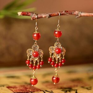 Red Bead earring