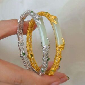 Golden And White Bangle